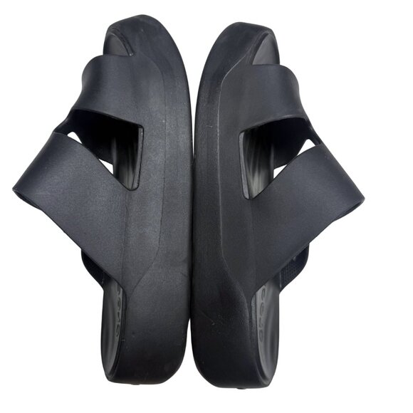Black Crocs Getaway Platform H-Strap Sandals – Women’s Size 8 – fits 7.5 Wide - Picture 10 of 10